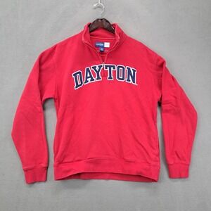 Big Cotton Dayton Quarter Zip Sweatshirt Red Men's XL Collegiate